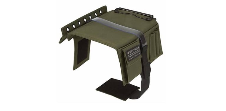 A green and black pilot kneeboard