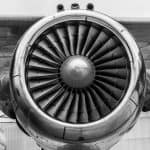 A Boeing plane's engine