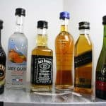 6 mini bottles of alcohol