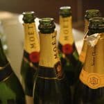 6 bottles of Moet champagne