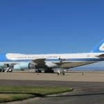 Escape Pod on Air Force One: Truth or Fiction? Air Force One parked on a runway in clear skies