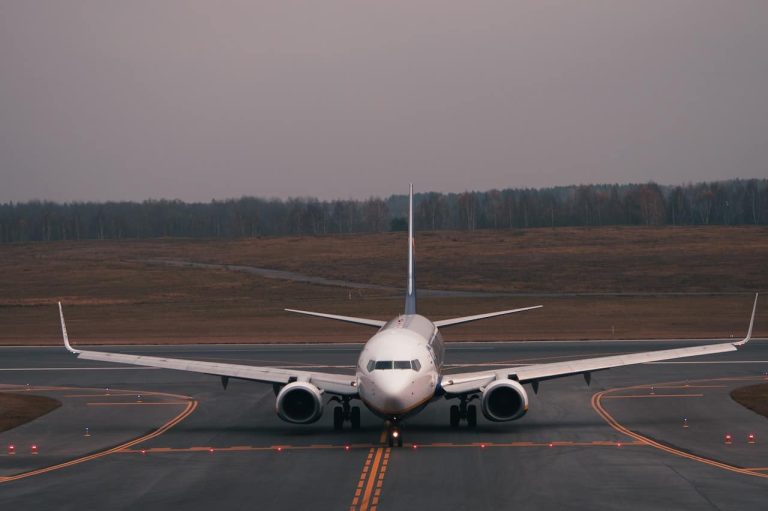 Boeing 747 plane on the ground