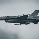 Demilitarized F-16 fighter jet