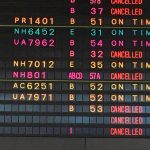 Flight Canceled? Here's What You Should Do airport board showing canceled flights