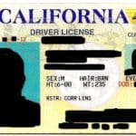 photo of a California drivers license