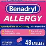 A box of Benadryl ultratabs